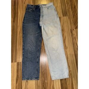PacSun Women's 27‎ Half Bleached High Rise Straight Jeans
